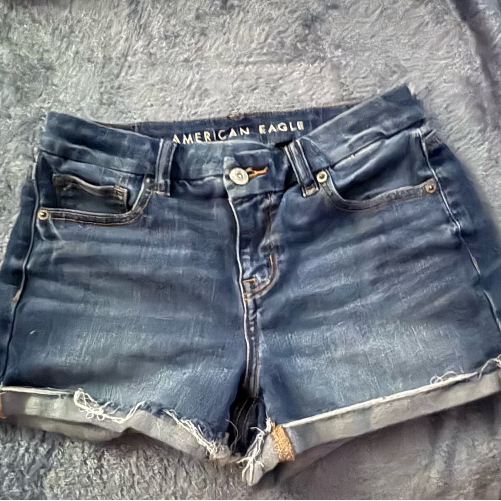American Eagle Outfitters Distressed Blue Jean Shorts